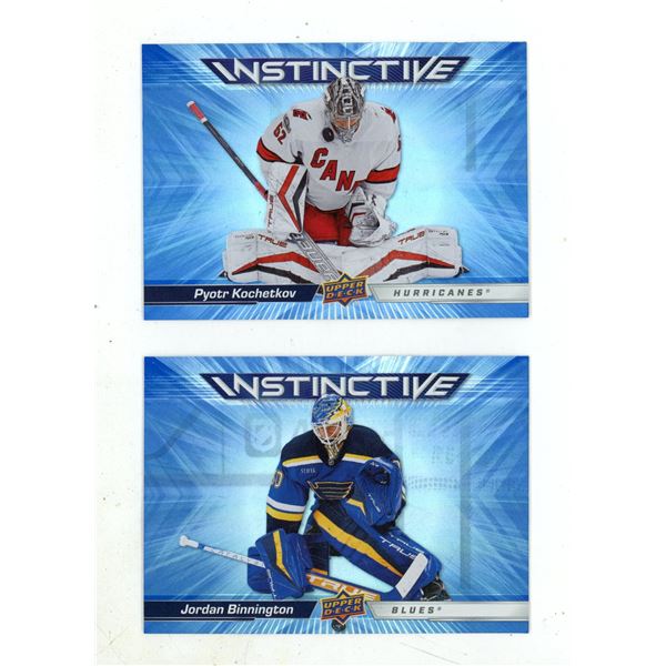 2023-24 Upper Deck Series 2 Hockey - Pyotr Kochetkov and Jordan Binnington.