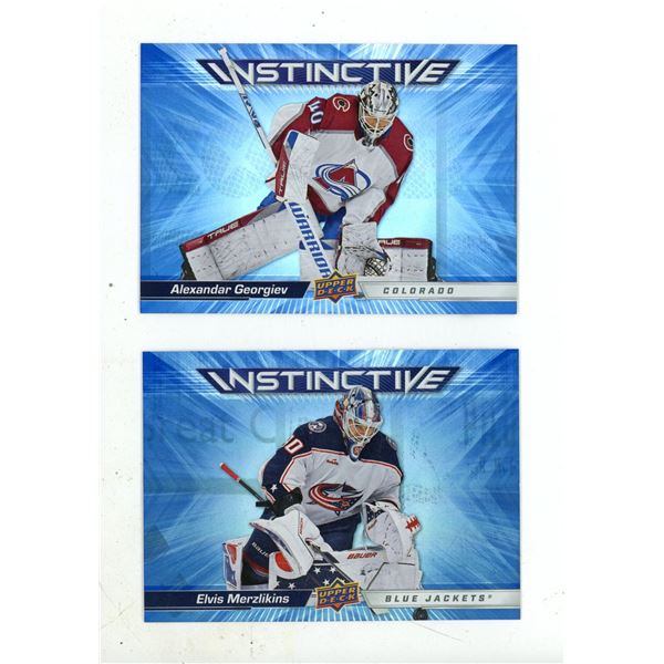 2023-24 Upper Deck Series 2 Hockey - Alexandar Georgiev and Elvis Merzlikins.