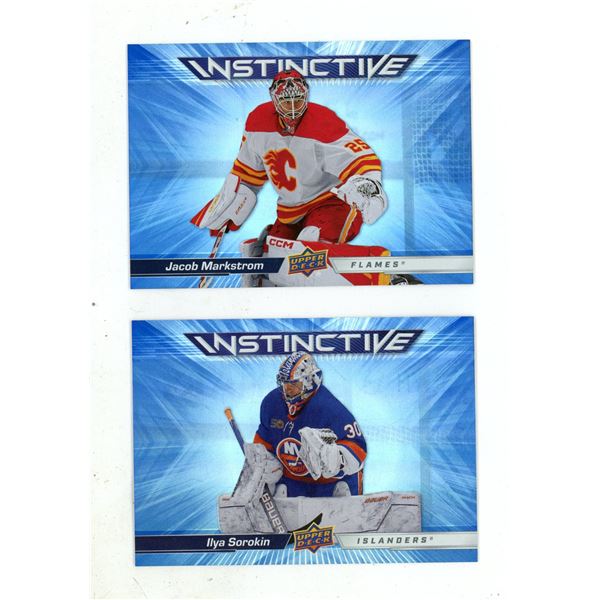 2023-24 Upper Deck Series 2 Hockey - Jacob Markstrom and Ilya Sorokin.
