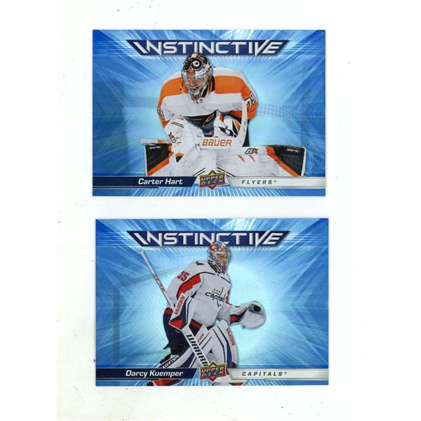 2023-24 Upper Deck Series 2 Hockey - Darcy Kuemper and Carter Hart.