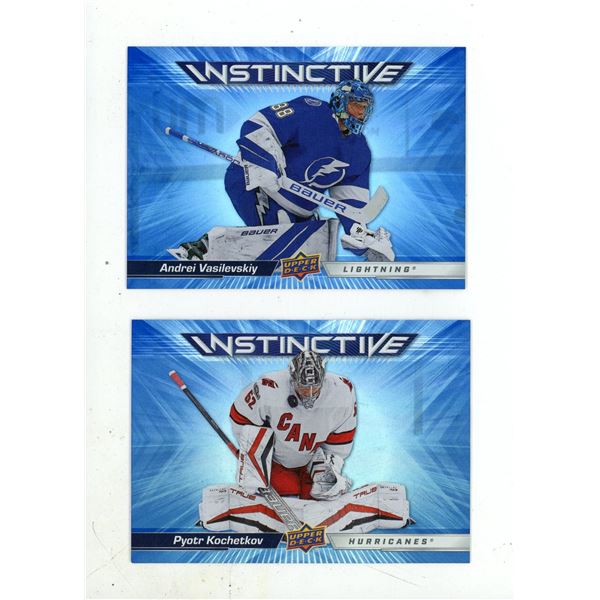 2023-24 Upper Deck Series 2 Hockey - Pyotr Kochetkov and Andrei Vasilevskiy.