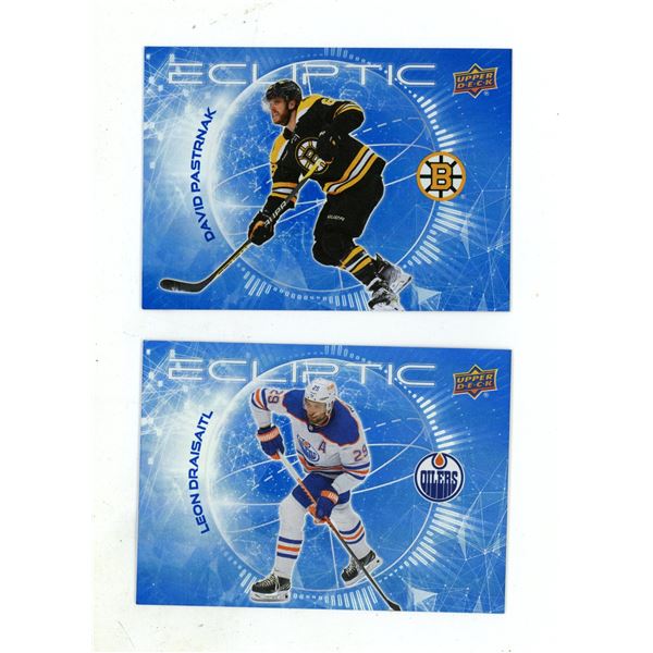 2023-24 Upper Deck Series 2 Hockey - David Pastrnak and Leon Draisaitl.