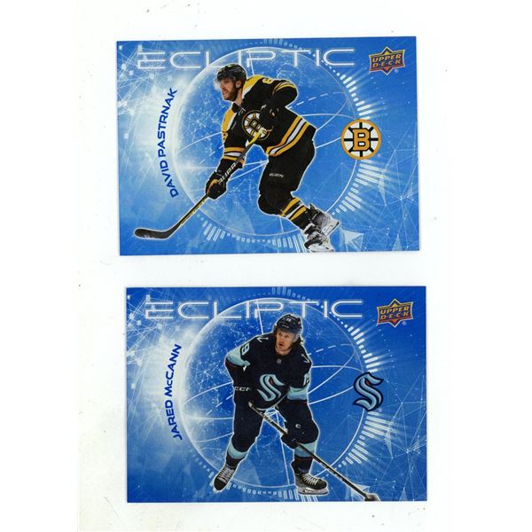 2023-24 Upper Deck Series 2 Hockey - David Pastrnak and Jared McCann.
