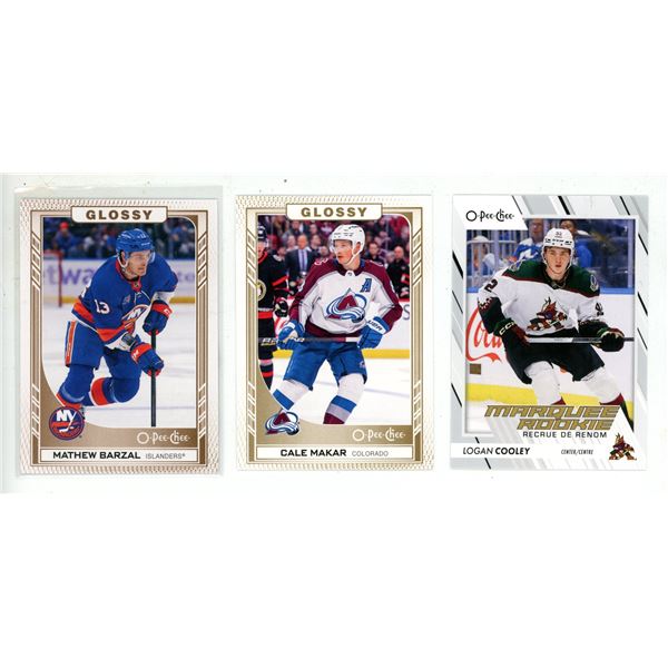 2023-24 Upper Deck Series 1 Hockey - Cale Maker  and Mathew Barzal & 2023-24 O-Pee-Chee Hockey - Log