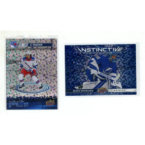 2023-24 Upper Deck Series 2 Hockey - Andrei Vasilevskiy Goalie and #10-LW A. Panarin.