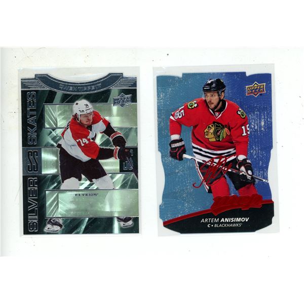 2017-18 MVP Hockey - Artem Anisimov and 2023-24 Upper Deck Extended Series - Owen Tippett.