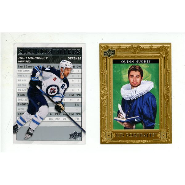 2023-24 Upper Deck Series 1 Hockey - Stat Box Fillers - Josh Morrissey and 2023-24 Upper Deck Series
