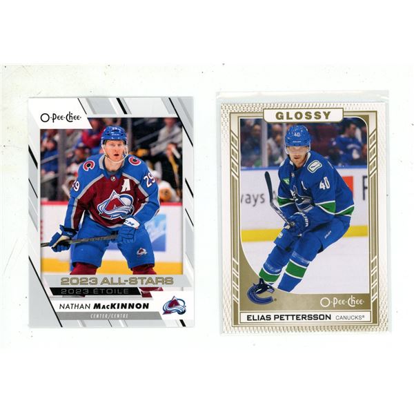 2023-24 Upper Deck Series 2 Hockey - Elias Pettersson - Glossy and 2023-24 O-Pee-Chee - Hockey - Nat