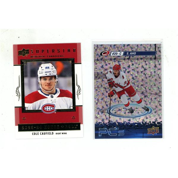 2023-24 Upper Deck Series 2 Hockey - #20-C S. AHO and 2023-24 Upper Deck Series 1 Hockey - 2023-24 H