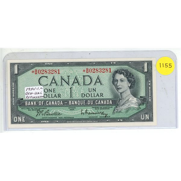 1954 Canada One Dollar. (Uncirculated)