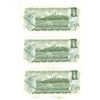 Image 2 : (3) 1973 Canada One Dollar - In Series. (Uncirculated)