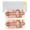 Image 1 : (2) 1986 Canada Two Dollar - In Series. (Uncirculated)