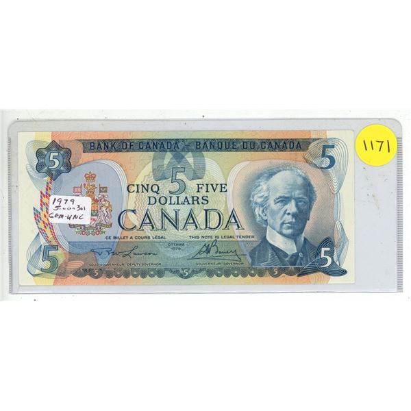 1979 Canada Five Dollar. (Uncirculated)