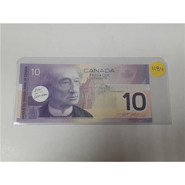 2001 Canada Ten Dollar. (Uncirculated)