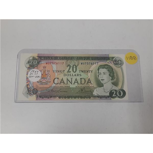 1969 Canada Twenty Dollar. (Uncirculated)
