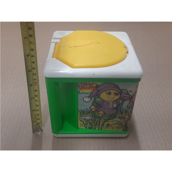 Vintage 1984 Hasbro Playskool Glo Worm Jack in the Box.