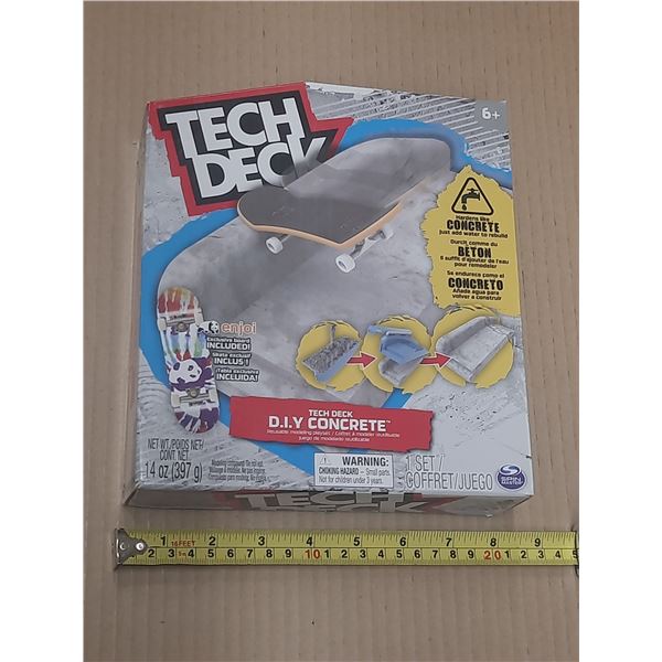 Tech Deck D.I.Y. Concrete Reusable Modeling Skatepark Playset featuring an exclusive enjoi fingerboa