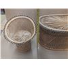 Image 2 : Vintage wicker chair and table.