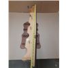 Image 4 : Vintage wooden wall-mounted spoon rack and wooden 3-hook rack.