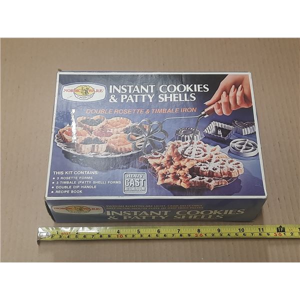 Vintage Nordic Ware Instant Cookies & Patty Shells Double Rosette & Timbale Iron set.