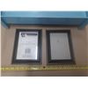 Image 2 : Blue wooden doll bed and photo frames.