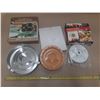 Image 1 : Vintage baking tools include sets for creating patterned cakes and specialized food cutting.
