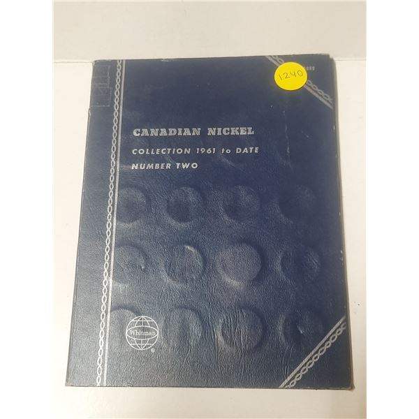 1960-2015 Canada Nickel Collection Binder. (Missing 1991 Coin) (Total 58 Coins)