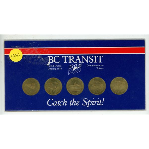 1986 BC Transit Commemorative Tokens released to mark the opening of the rapid transit system in Van
