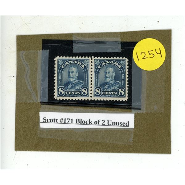 Scott #171 Block of 2 Unused.