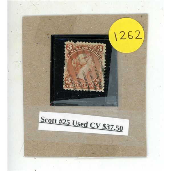 Scott #25 Used CV $37.50.