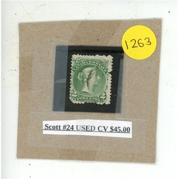 Scott #24 Used CV $45.00.