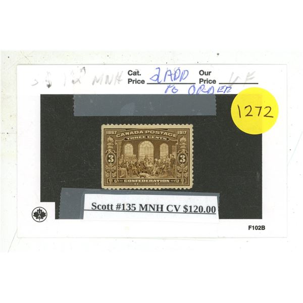Scott #135 MNH CV $120.00.