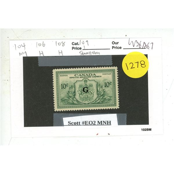 Scott #EO2 MNH.