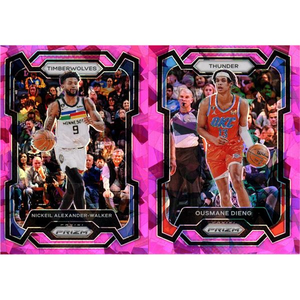 (2) Panini Prizm 2023-24 Basketball Cards (Ousamane Dieng and Nickeil Alexander-Walker)