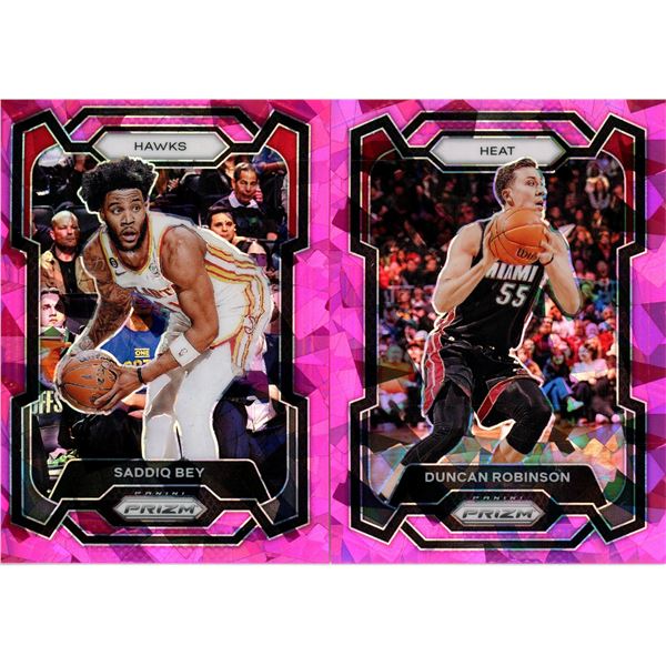 (2) Panini Prizm 2023-24 Basketball Cards (Saddiq Bey and Duncan Robinson)