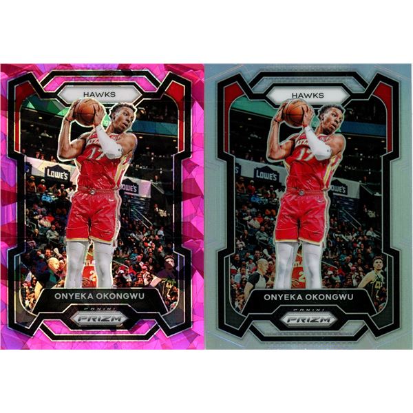 (2) Panini Prizm 2023-24 Basketball Cards (Onyeka Okongwu)