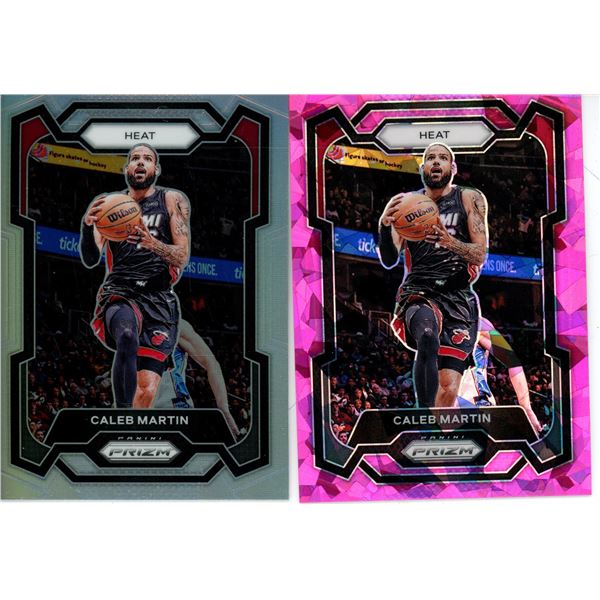(2) Panini Prizm 2023-24 Basketball Cards (Caleb Martin)