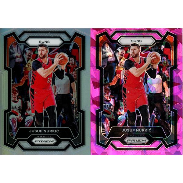 (2) Panini Prizm 2023-24 Basketball Cards (Jusuf Nurkic)