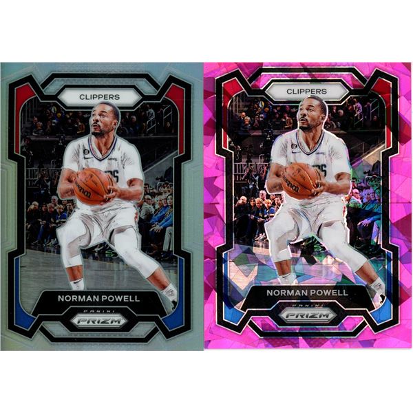 (2) Panini Prizm 2023-24 Basketball Cards (Norman Powell)