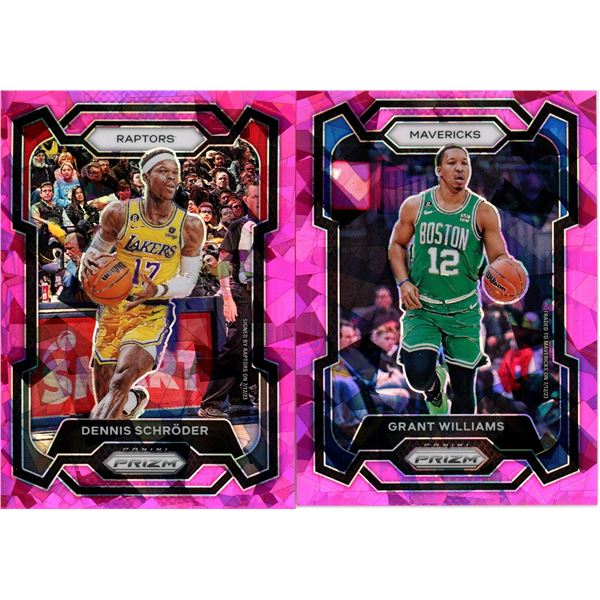 (2) Panini Prizm 2023-24 Basketball Cards (Grant Williams and Dennis Schroder)