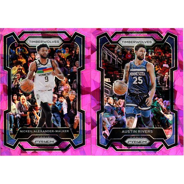 (2) Panini Prizm 2023-24 Basketball Cards (Nickel Alexander-Walker and Austin Rivers)