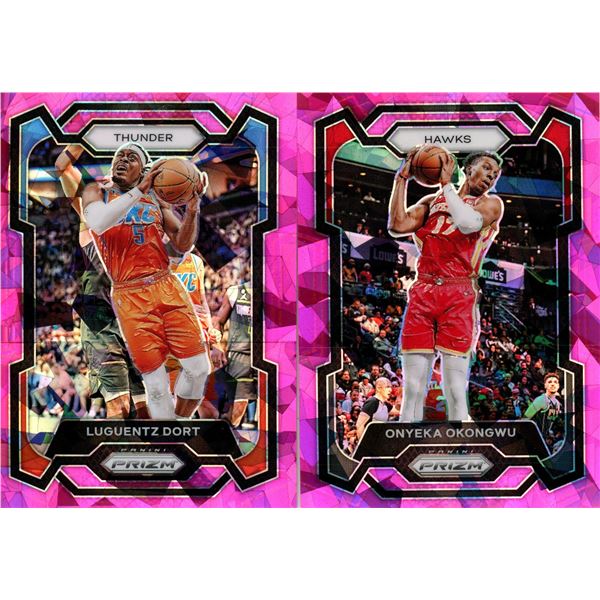 (2) Panini Prizm 2023-24 Basketball Cards (Onyeka Okongwu and Luguentz Dort)