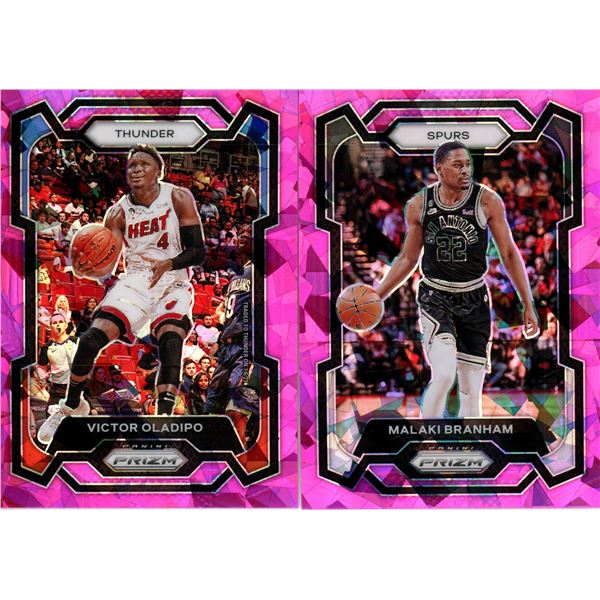 (2) Panini Prizm 2023-24 Basketball Cards (Malaki Branham and Victor Oladipo)