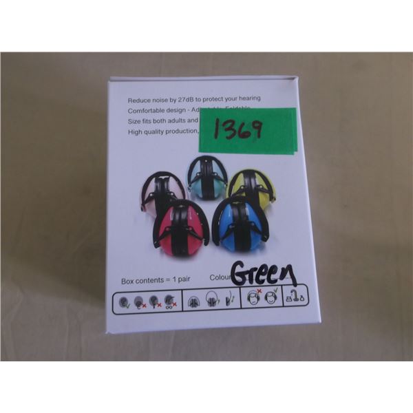 New mini makers green hearing protection earmuffs