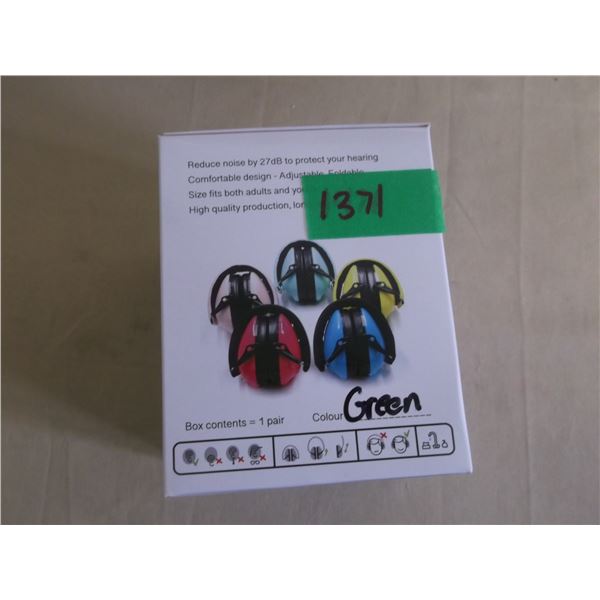 New mini makers green hearing protection earmuffs