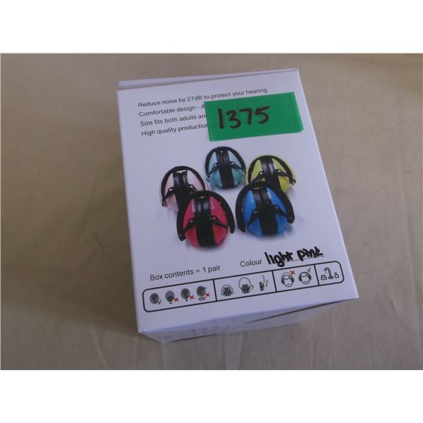New mini makers pink hearing protection earmuffs