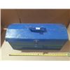 Image 1 : Vintage Blue Metal Tool Box.
