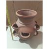 Image 1 : Terracotta strawberry pot with multiple side openings.