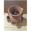 Image 2 : Terracotta strawberry pot with multiple side openings.