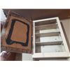 Image 2 : Vintage white wooden pharmacy cabinet. (16.5" X 23" X 5")